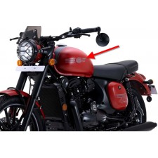 SAMOLEPKY 3D - JAWA - PÁR - ŠEDÝ PODKLAD, ZLATÝ TEXT (INDICKÁ VÝROBA, UNI DÍL)